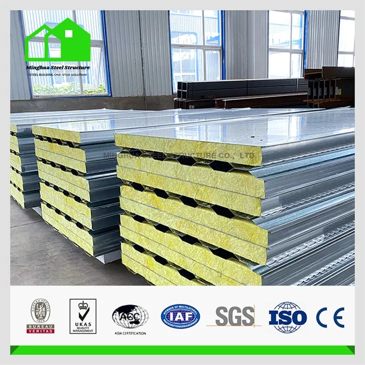 Painel sanduíche de metal para casa pré-fabricada